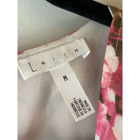 Leith pleated skirt floral dress size M Spring Easter Colorful - Picture 3 of 10